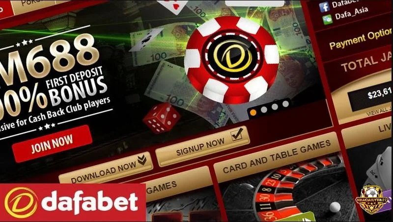 Cá cược Casino Dafabet nhận ngay 100% giá trị tiền nạp lần đầu cực hời