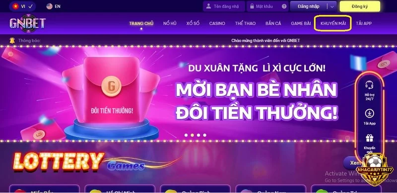 Khuyến mãi Gnbet rất hấp dẫn và luôn được người chơi hưởng ứng